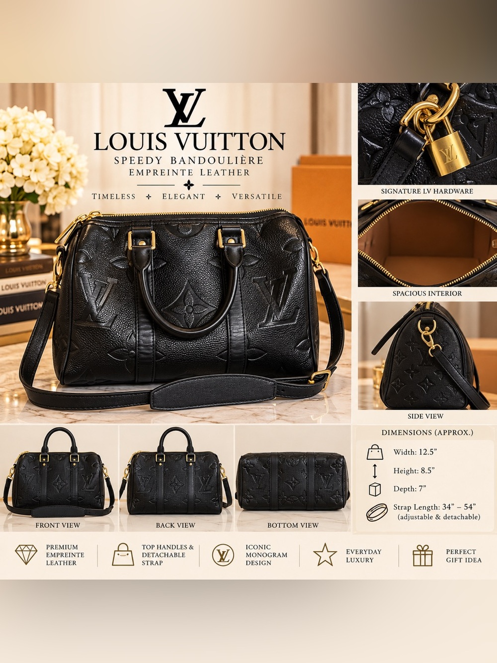 Embossed Travel Bag
